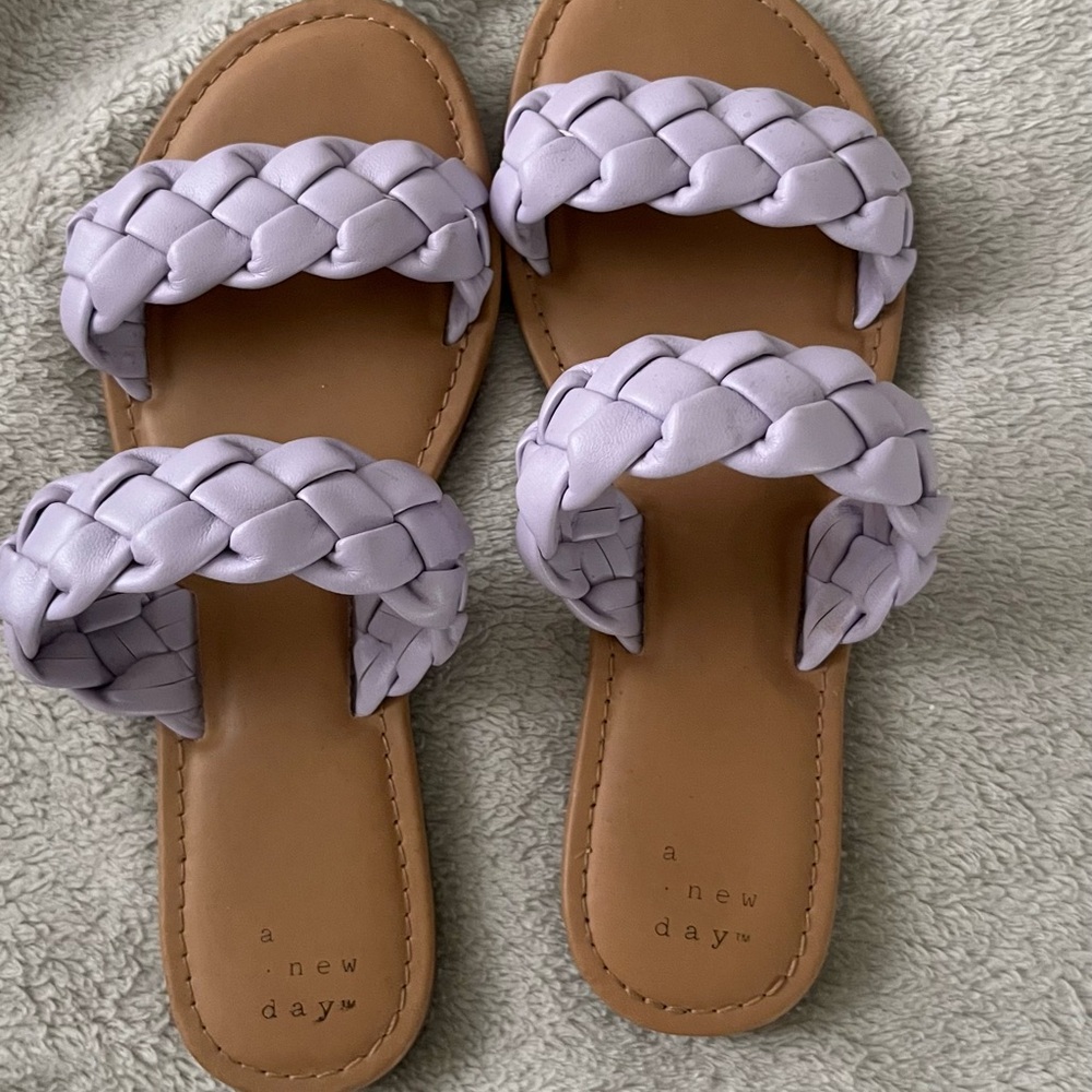 Braided lavender sandals 💜